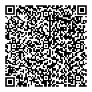 Ein QR-Code in schwarz-weiß auf einem weißen Hintergrund, bestehend aus Musterquadraten.