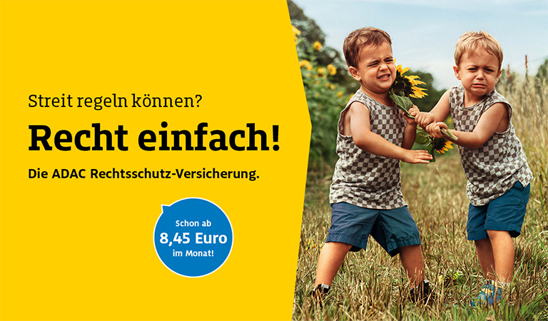 Zwei kleine Jungen raufen lachend auf einer Wiese und tragen gestreifte Shirts